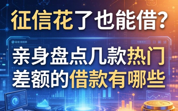 征信花了也能借？亲身盘点几款热门的差额的借款有哪些