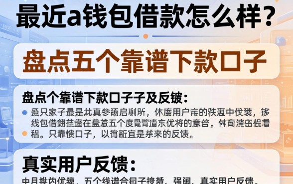 最近o钱包借款怎么样？盘点五个靠谱下款口子及真实用户反馈