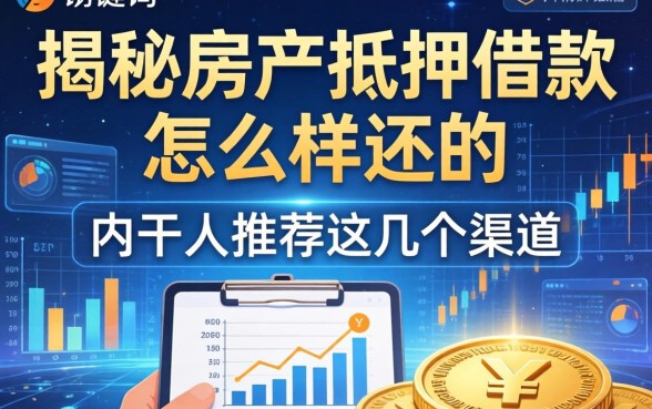 揭秘房产抵押借款怎么样还的，内行人推荐这几个渠道