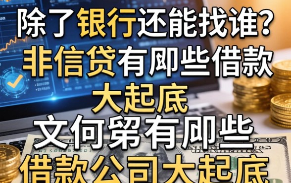 除了银行还能找谁？非信贷有哪些借款公司大起底