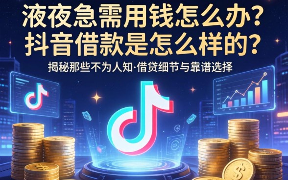 深夜急需用钱怎么办？抖音借款是怎么样的？揭秘那些不为人知的借贷细节与靠谱选择
