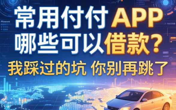 常用付款app哪些可以借款？我踩过的坑你别再跳了
