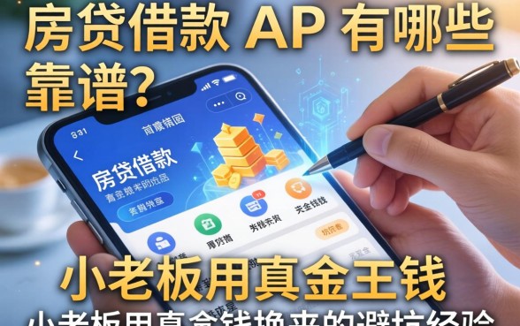 房贷借款的app有哪些靠谱？小老板用真金白银换来的避坑经验