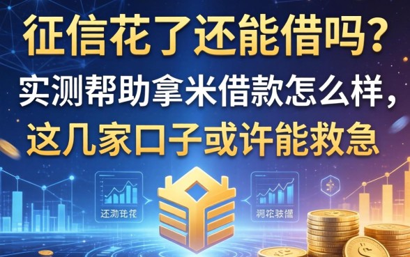 征信花了还能借吗？实测帮助拿米借款怎么样，这几家口子或许能救急