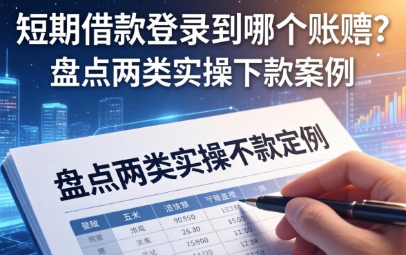 短期借款登录到哪个账簿？盘点两类实操下款案例