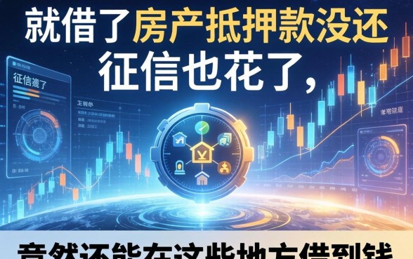 我借了房产抵押款没还，征信也花了，竟然还能在这些地方借到钱