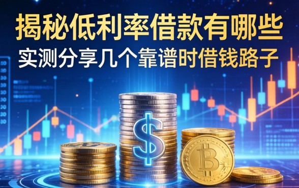 揭秘低利率借款有哪些：实测分享几个靠谱的借钱路子