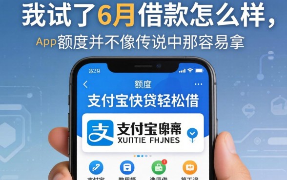 我试了6月借款怎么样，发现支付宝快贷轻松借app的额度并不像传说中那么容易拿