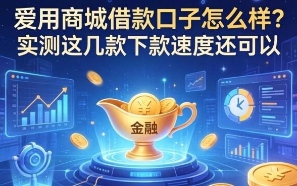 爱用商城借款口子怎么样？实测这几款下款速度还可以