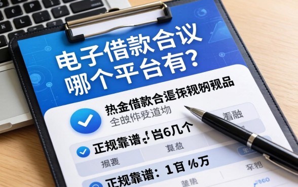 电子借款协议哪个平台有？整理了几个正规靠谱的渠道