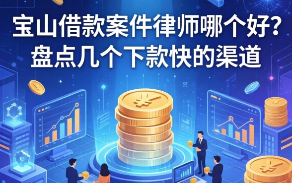 宝山借款案件律师哪个好？盘点几个下款快的渠道