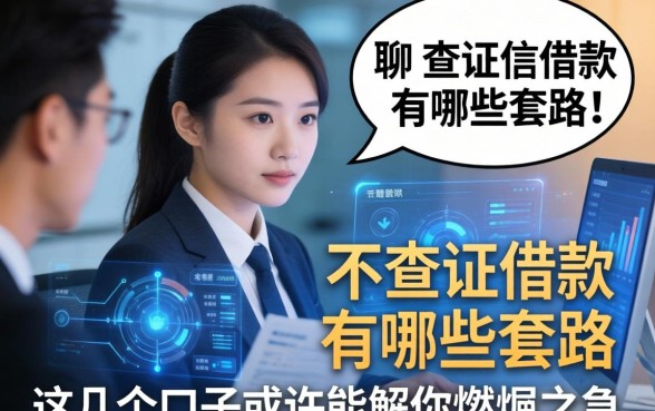 聊聊不查证信借款有哪些套路，这几个口子或许能解你燃眉之急