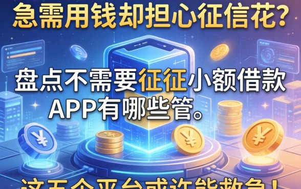急需用钱却担心征信花？盘点不需要征信小额借款app有哪些，这五个平台或许能救急！