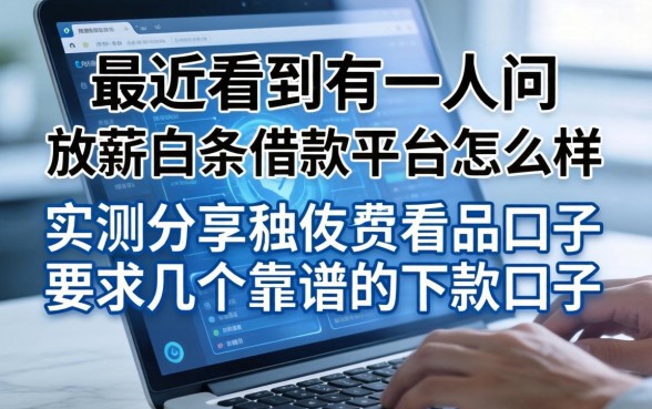 最近看到有人问放薪白条借款平台怎么样，实测分享几个靠谱的下款口子