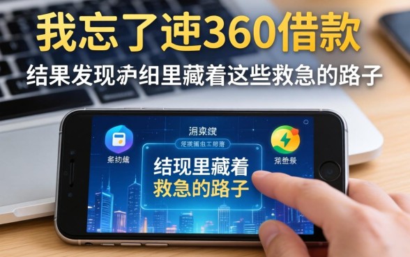 我忘了还360借款，结果发现手机里藏着这些救急的路子