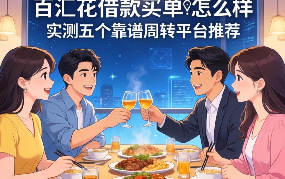 朋友聚餐买单时余额不足，百汇花借款怎么样？实测五个靠谱周转平台推荐