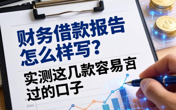 财务借款报告怎么样写？实测这几款容易过的口子