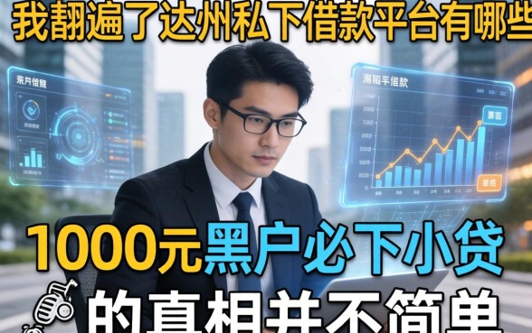我翻遍了达州私下借款平台有哪些，发现1000元黑户必下小贷的真相并不简单