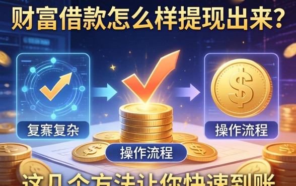 财富借款怎么样提现出来？操作流程复杂吗？这几个方法让你快速到账