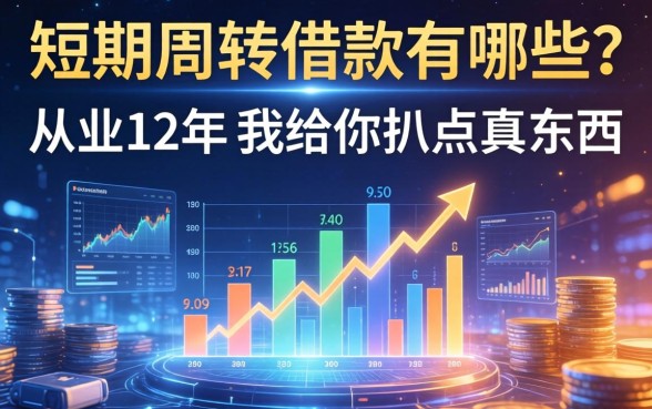 短期周转借款有哪些？从业12年，我给你扒点真东西
