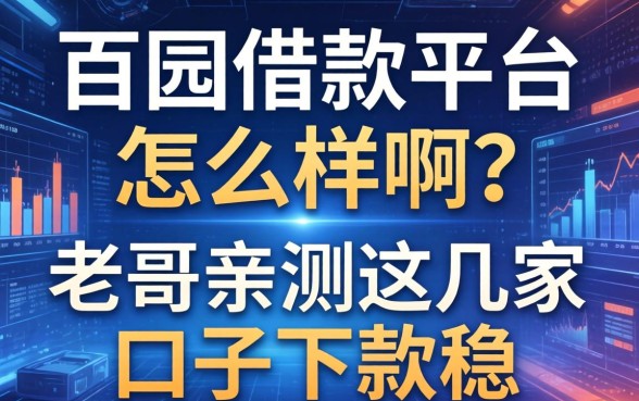 百园借款平台怎么样啊？老哥亲测这几家口子下款稳