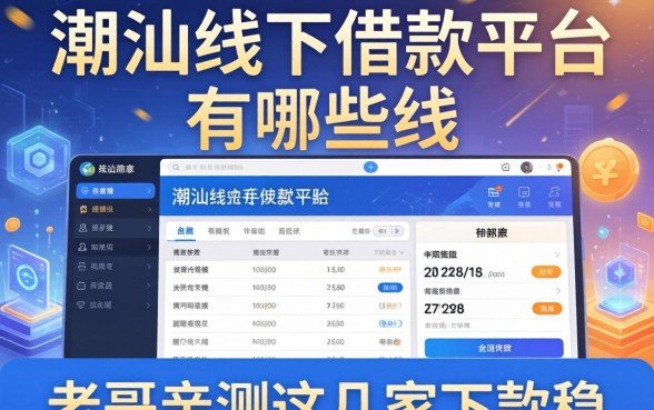 潮汕线下借款平台有哪些？老哥亲测这几家下款稳