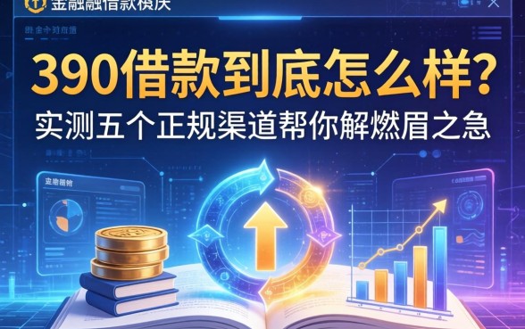 390借款到底怎么样？实测五个正规渠道帮你解燃眉之急