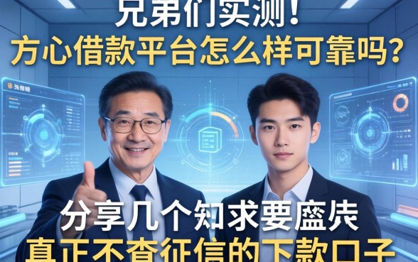兄弟们实测：方心借款平台怎么样可靠吗？分享几个真正不查征信的下款口子