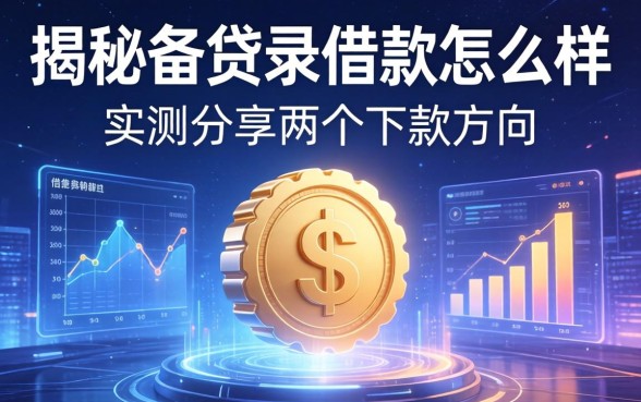揭秘备贷录借款怎么样：实测分享两个下款方向