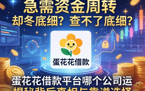 急需资金周转却查不到底细？蛋花花借款平台哪个公司运营？揭秘背后真相与靠谱选择
