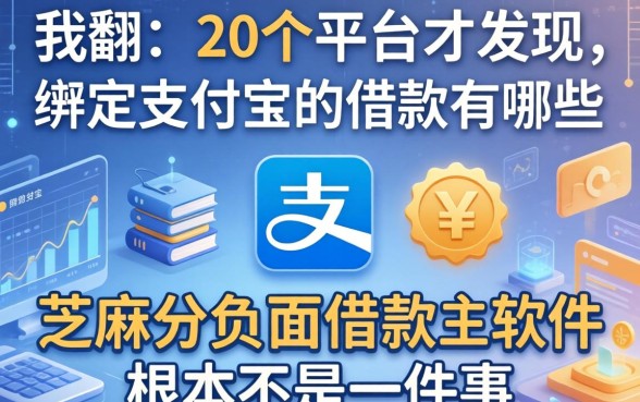 我翻了20个平台才发现，绑定支付宝的借款有哪些和芝麻分负面借款的软件根本不是一回事