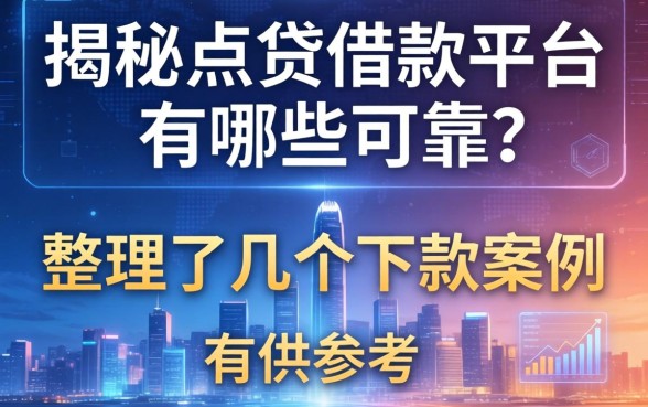揭秘点贷借款平台有哪些可靠：整理了几个下款案例供参考
