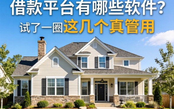 房子借款平台有哪些软件？我试了一圈，这几个真管用