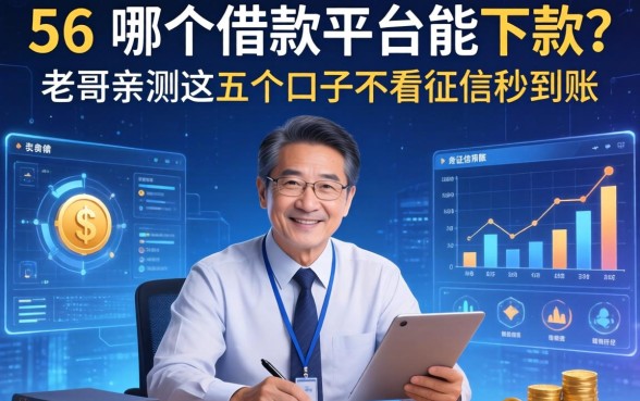 56岁哪个借款平台能下款？老哥亲测这五个口子不看征信秒到账