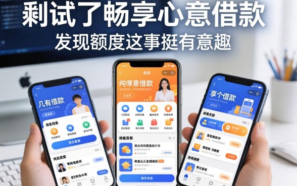 我试了畅享心意借款和几个手机借款app，发现额度这事挺有意思