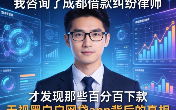我咨询了成都借款纠纷律师，才发现那些百分百下款无视黑白户网贷app背后的真相
