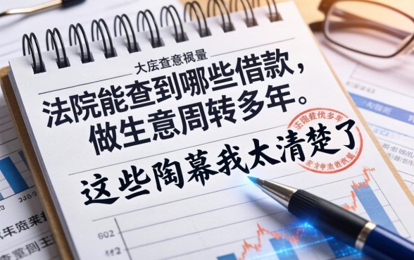 法院能查到哪些借款记录？做生意周转多年，这些内幕我太清楚了