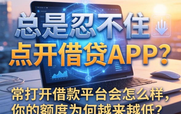 总是忍不住点开借贷APP？常打开借款平台会怎么样，你的额度为何越来越低？