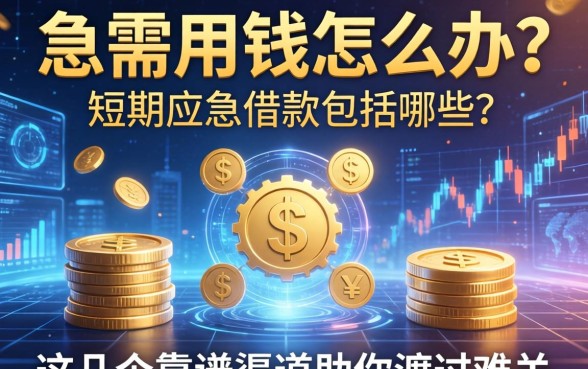急需用钱怎么办？短期应急借款包括哪些？这几个靠谱渠道助你渡过难关