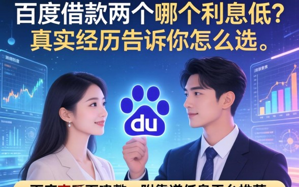 百度借款两个哪个利息低？真实经历告诉你怎么选，附靠谱低息平台推荐