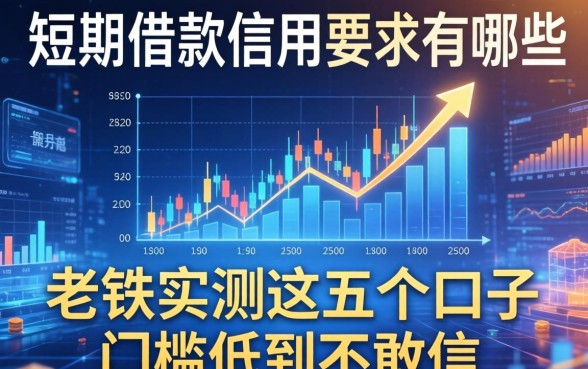 短期借款信用要求有哪些？老铁实测这五个口子门槛低到不敢信