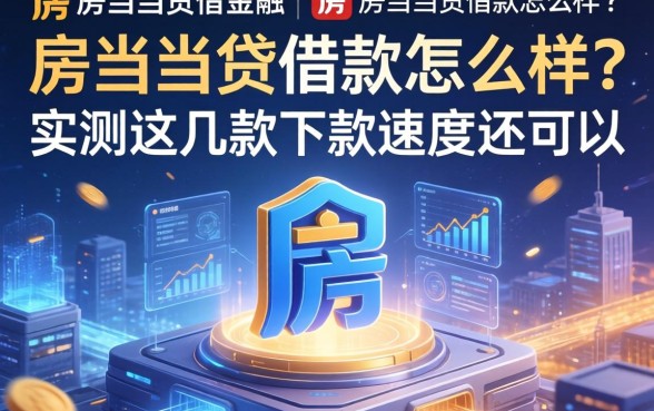 房当当贷借款怎么样？实测这几款下款速度还可以