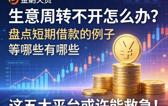 生意周转不开怎么办？盘点短期借款的例子有哪些，这五大平台或许能救急！