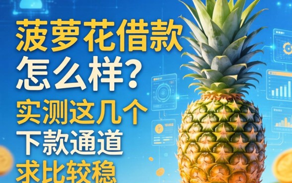 菠萝花借款怎么样？实测这几个下款通道比较稳