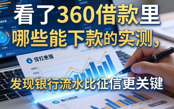 我看了360借款里哪些能下款的实测,发现银行流水比征信更关键