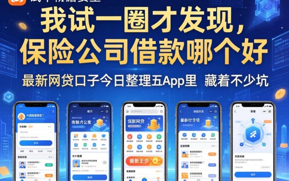 我试了一圈才发现，保险公司借款哪个好和最新网贷口子今日整理这五个app里，藏着不少坑