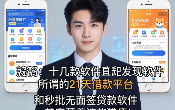 我翻了十几款软件，发现所谓的21天借款平台和秒批无面签贷款软件其实藏着这些猫腻