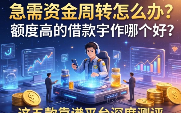 急需资金周转怎么办？额度高的借款软件哪个好？这五款靠谱平台深度测评