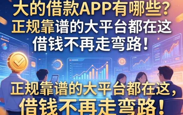 大的借款app有哪些？正规靠谱的大平台都在这，借钱不再走弯路！