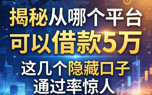 揭秘从哪个平台可以借款5万，这几个隐藏口子通过率惊人
